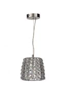 25239-CLR  Moy Single Pendant Clear, Chrome/clear, IP44, G9 LED Included